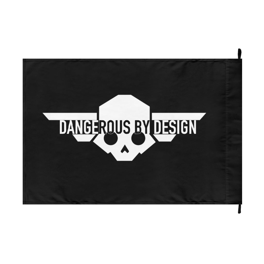 Dangerous By Design Hell Divers Standard — Double-Sided Black Flag